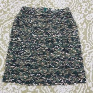 Anthropologie Edme & Esyllte Skirt Green Teal Sz 6